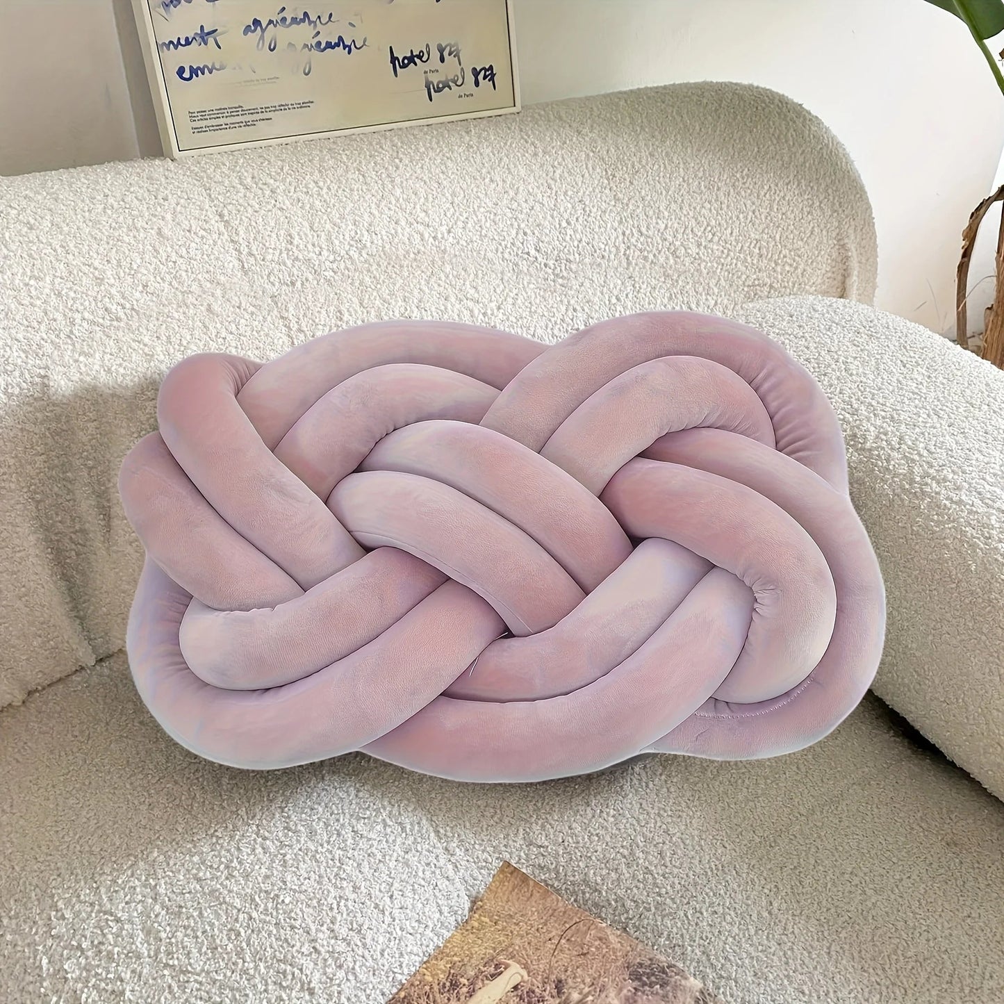 Geknotetes Kissen: Weiches, dekoratives Wurfkissen für Sofa & Schlafzimmer - ApolettaApoletta