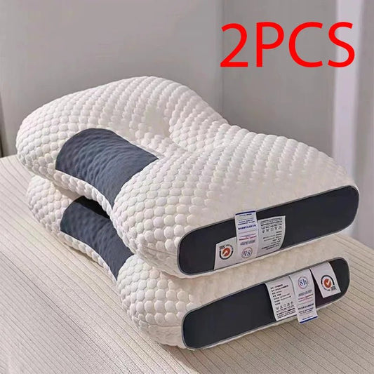 Gestricktes Massage - Nackenkissen (2er - Set): Waschbarer Nackenschutz für Zuhause und Hotel - ApolettaApoletta