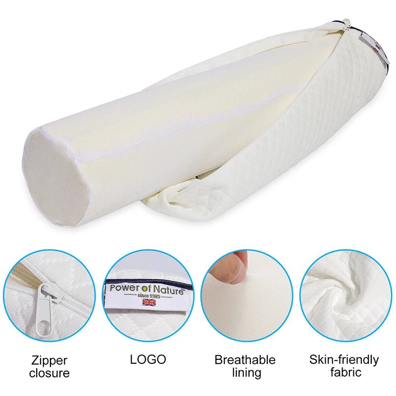 Baumwoll - Memory - Foam - Kissen: Zylindrisches Kissen für Rücken, Beine und Nacken - ApolettaApoletta