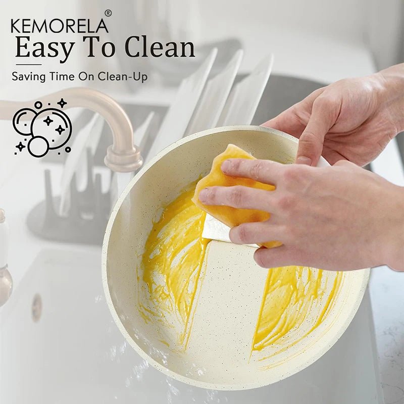 11 - teiliges Töpfe - & Pfannen - Set: Antihaft - Kochgeschirr mit abnehmbarem Griff für Induktion & Ofen - ApolettaApoletta