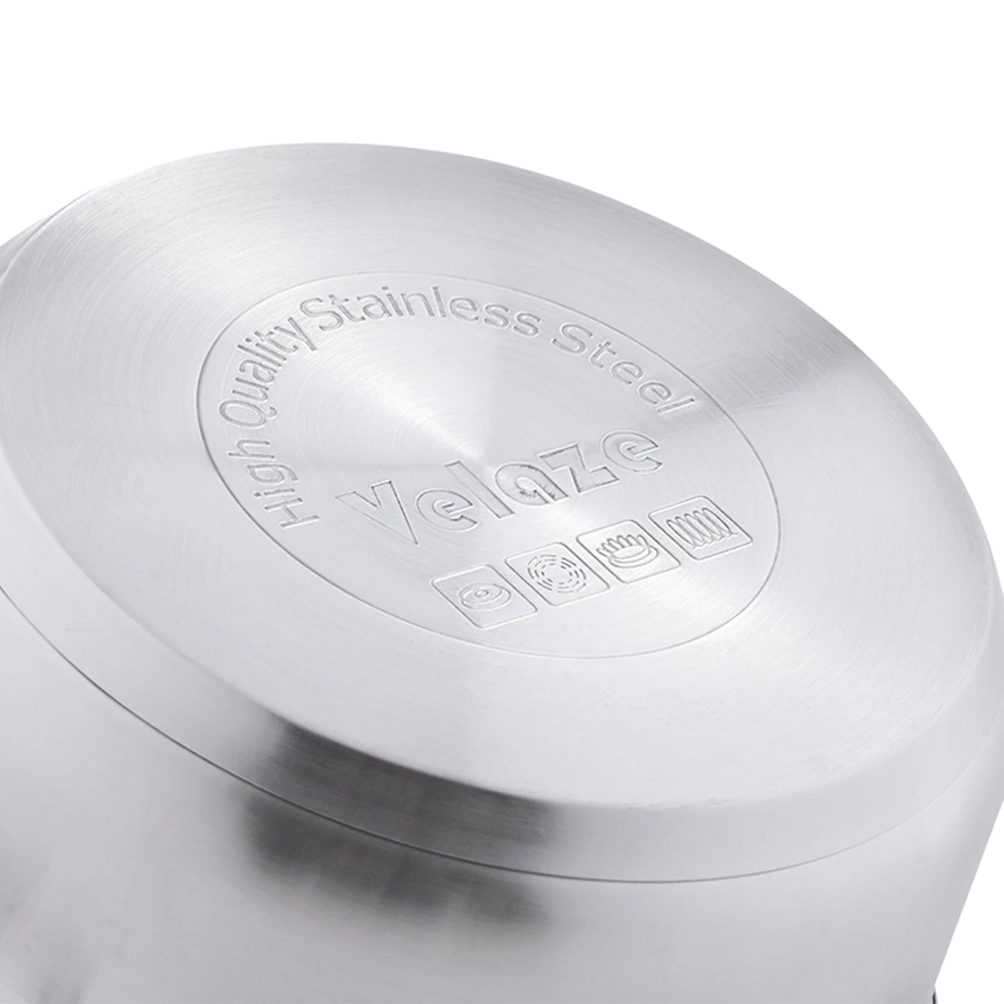 Kochgeschirr - Set aus Edelstahl (12 - teilig): Induktionsgeeignet mit Glasdeckel - ApolettaApoletta