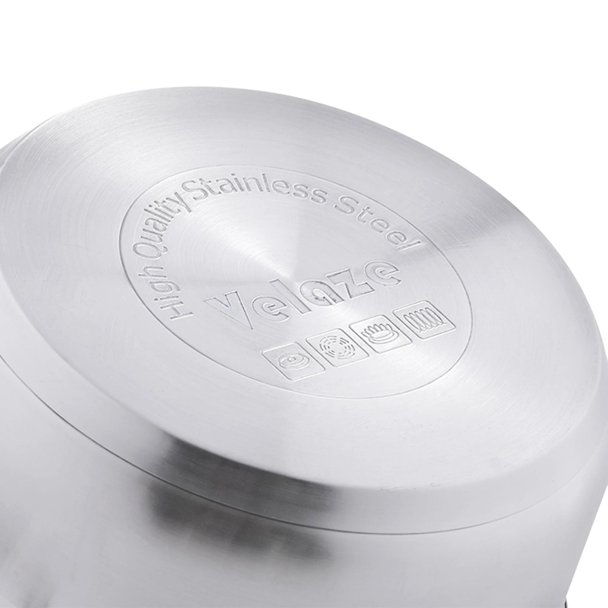 Kochgeschirr - Set aus Edelstahl (12 - teilig): Induktionsgeeignet mit Glasdeckel - ApolettaApoletta