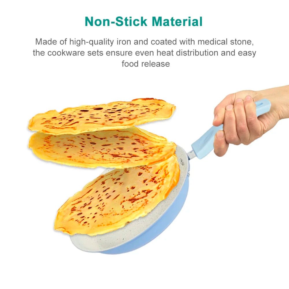 13 - teiliges Töpfe - & Pfannen - Set: Antihaft - Kochgeschirr mit Milchtopf und Pfanne - ApolettaApoletta