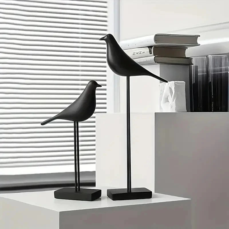 Vogel - Statue aus Harz: Handgefertigte, nordische Dekoration für Büro & Zuhause - ApolettaApoletta