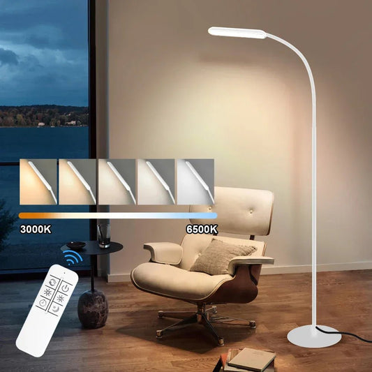 LED - Stehlampe: Verstellbarer Schwanenhals & Fernbedienung für Wohnzimmer und Schlafzimmer - ApolettaApoletta