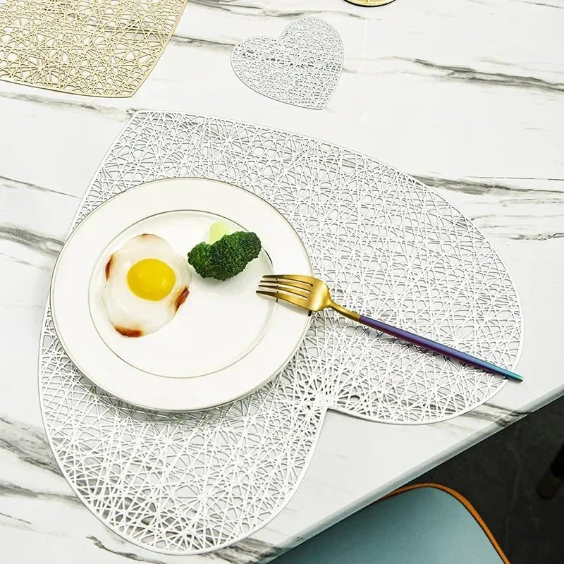 4er - Set PVC - Tischsets: Leicht, luxuriös & hitzebeständig für elegante Tischdekoration - ApolettaApoletta