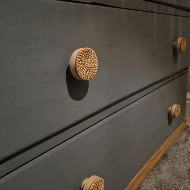 Boho Rattan - Möbelknöpfe handgefertigt - ApolettaApoletta