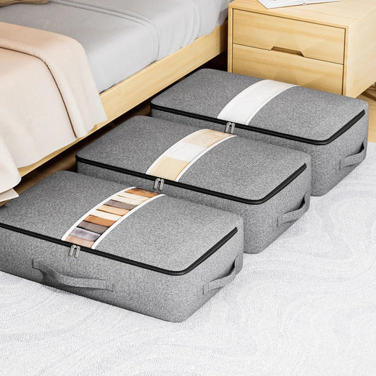 Große Aufbewahrungstasche mit Bettboden: Faltbarer Kleidungsorganisator für Schlafzimmer - ApolettaApoletta
