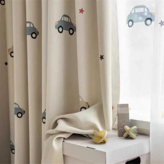 Niedliche Autos - Muster - Vorhänge: Verdunkelungsvorhänge für Kinderzimmer - ApolettaApoletta