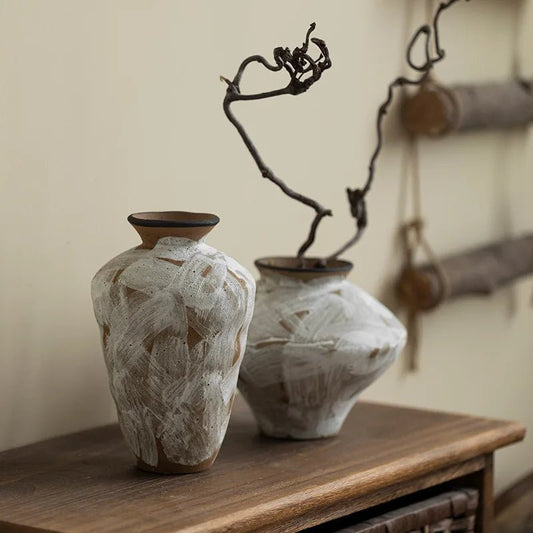 Retro Wabi - Sabi - Vase: Handgefertigte Hydroponik - Keramik für Hotels & Zuhause - ApolettaApoletta