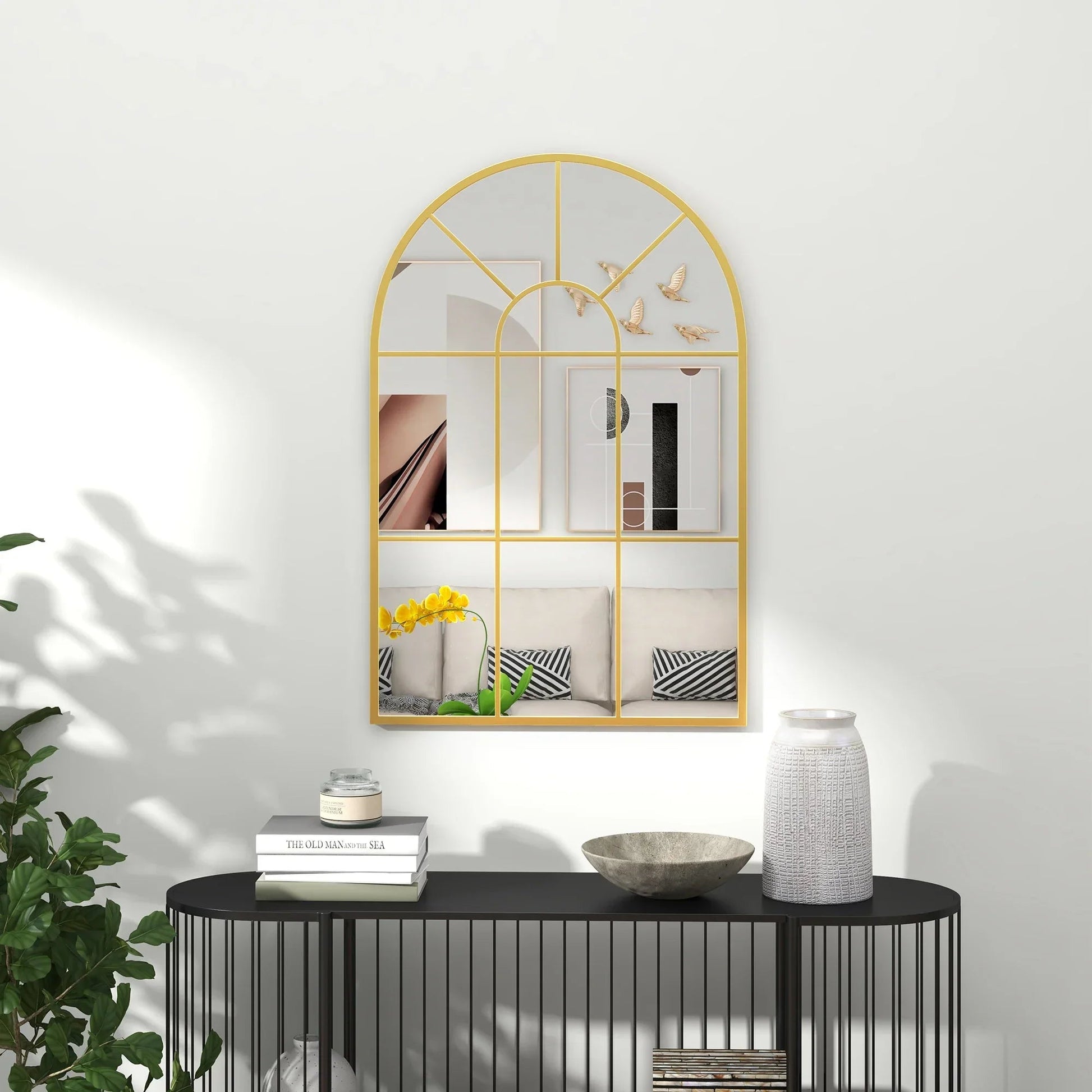 Wanddekoration: Fensterspiegel 60x91 cm für Wohnzimmer & Eingang - ApolettaApoletta