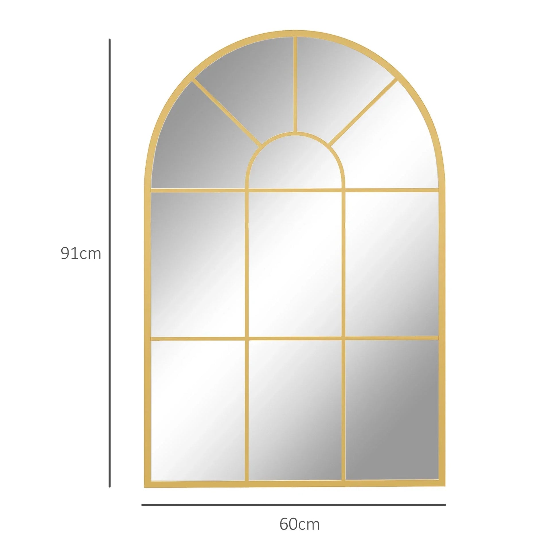 Wanddekoration: Fensterspiegel 60x91 cm für Wohnzimmer & Eingang - ApolettaApoletta