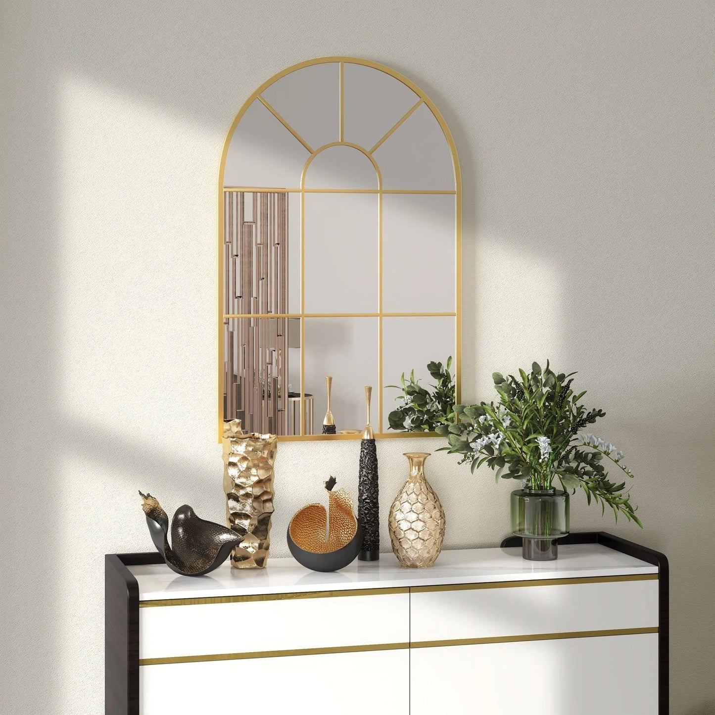 Wanddekoration: Fensterspiegel 60x91 cm für Wohnzimmer & Eingang - ApolettaApoletta