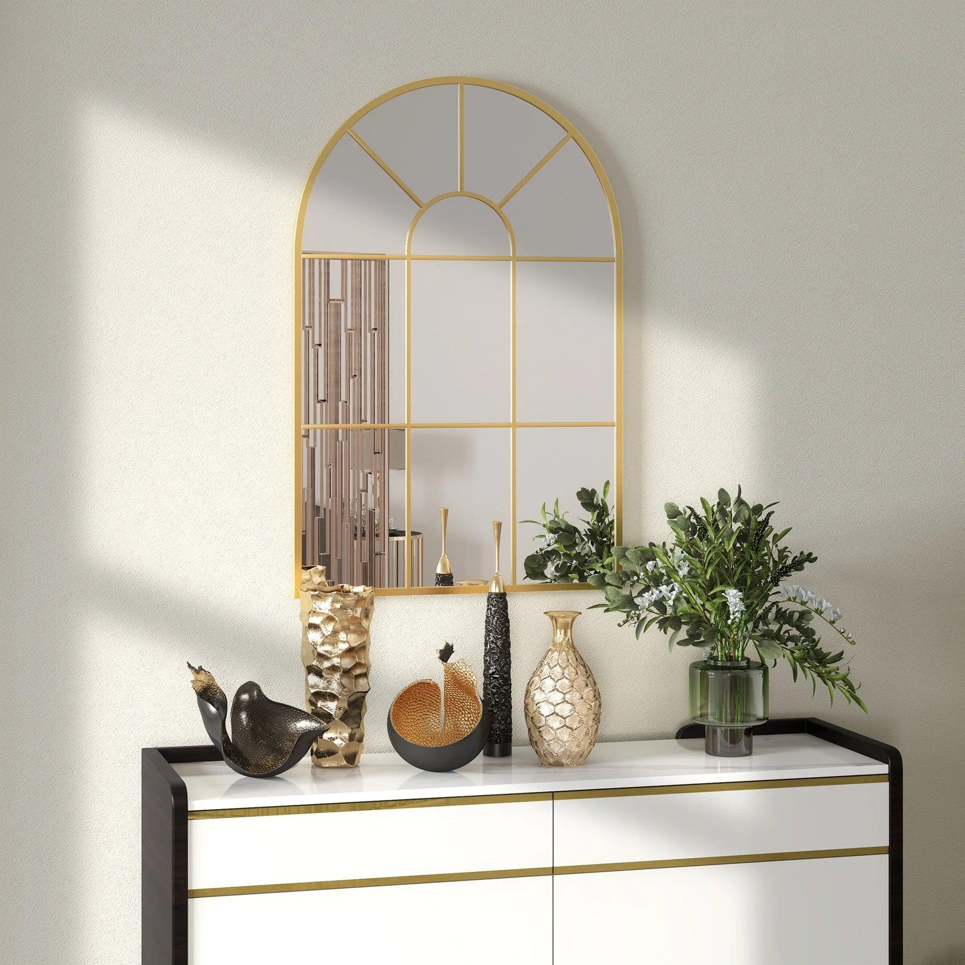Wanddekoration: Fensterspiegel 60x91 cm für Wohnzimmer & Eingang - ApolettaApoletta