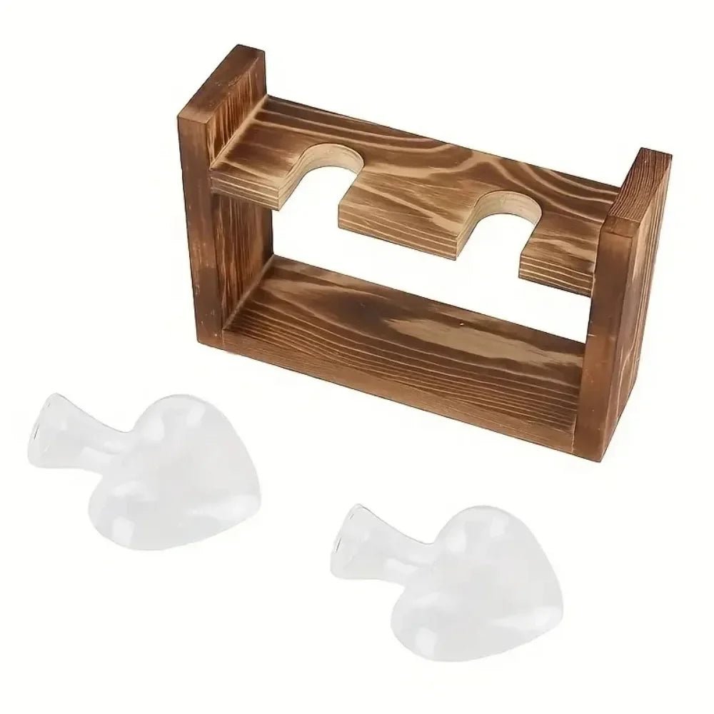 Vermehrungsstation aus Glas mit Holztablett - ApolettaApoletta