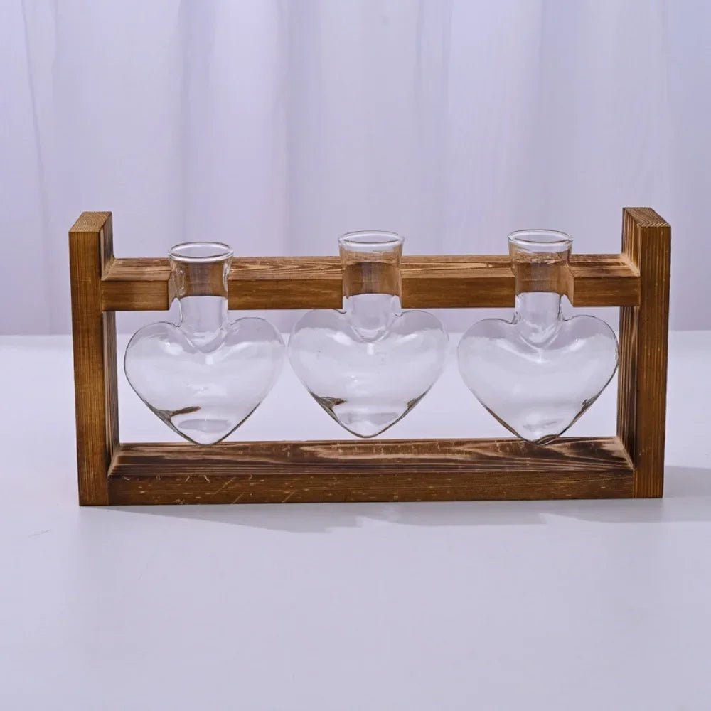 Vermehrungsstation aus Glas mit Holztablett - ApolettaApoletta