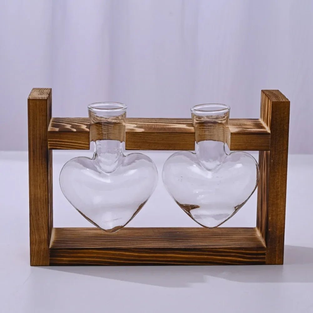 Vermehrungsstation aus Glas mit Holztablett - ApolettaApoletta