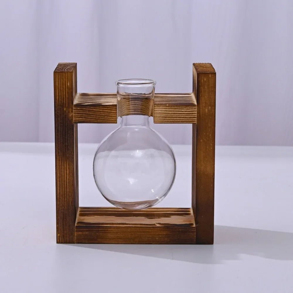 Vermehrungsstation aus Glas mit Holztablett - ApolettaApoletta
