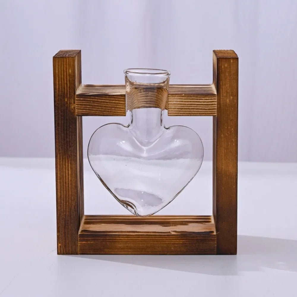 Vermehrungsstation aus Glas mit Holztablett - ApolettaApoletta