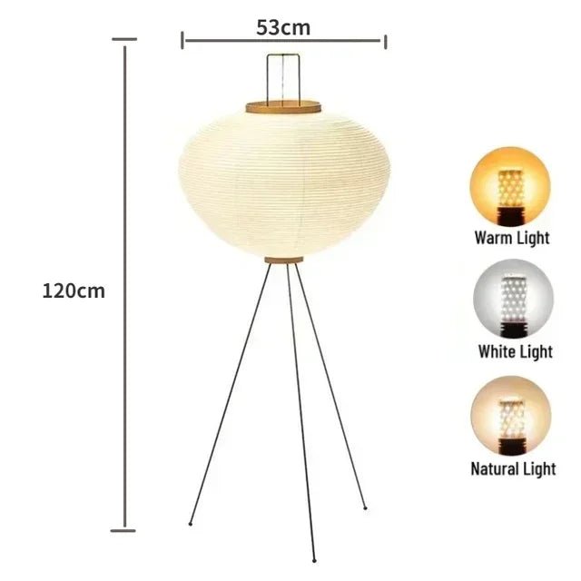 Stehlampe im Wabi - Sabi - Stil: Japanische Vintage - Stehlampe für Schlaf - und Wohnzimmer - ApolettaApoletta