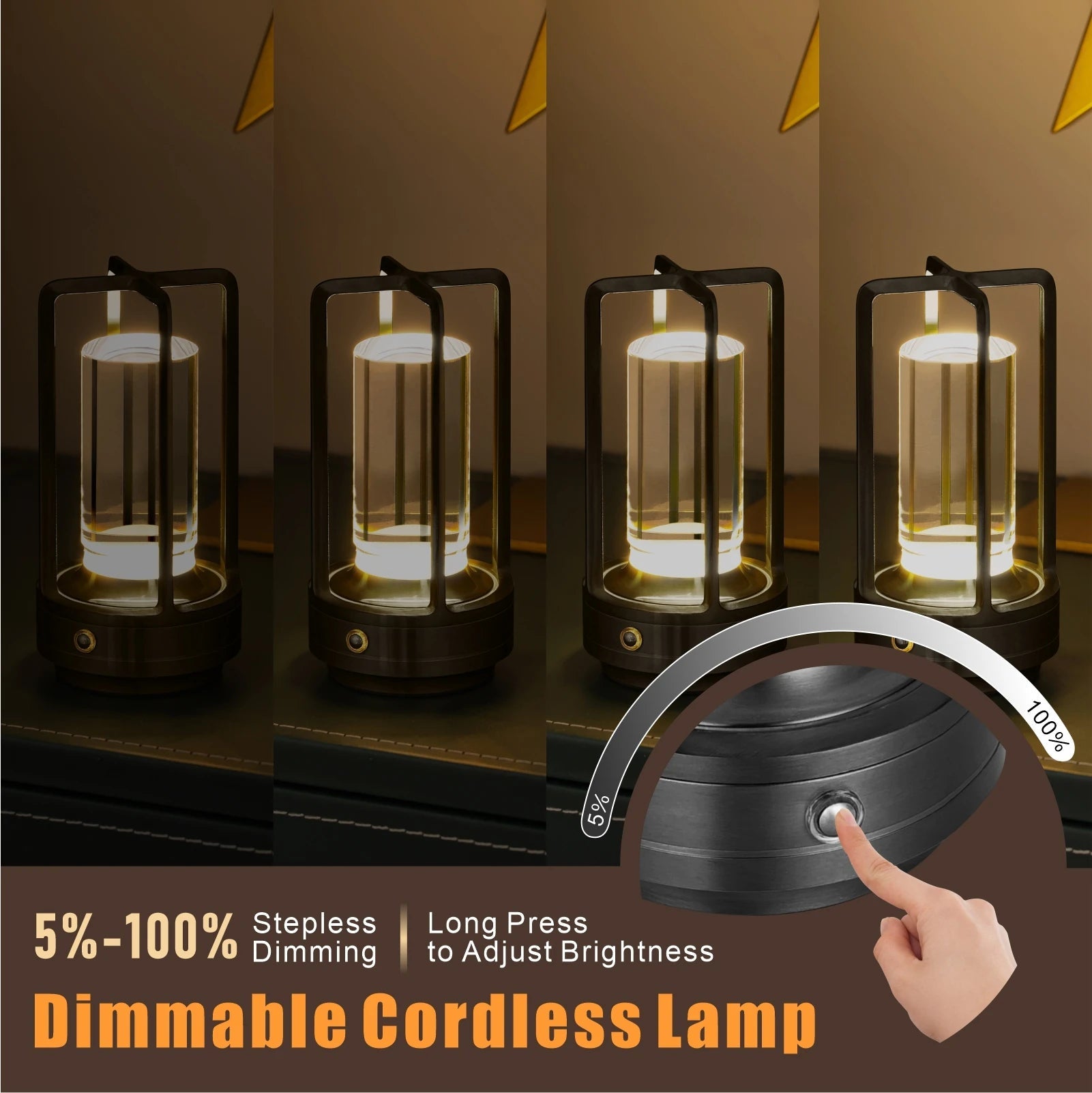 LED - Laterne mit Touch: Moderne USB - Tischlampe für Restaurant & Hotel - ApolettaApoletta