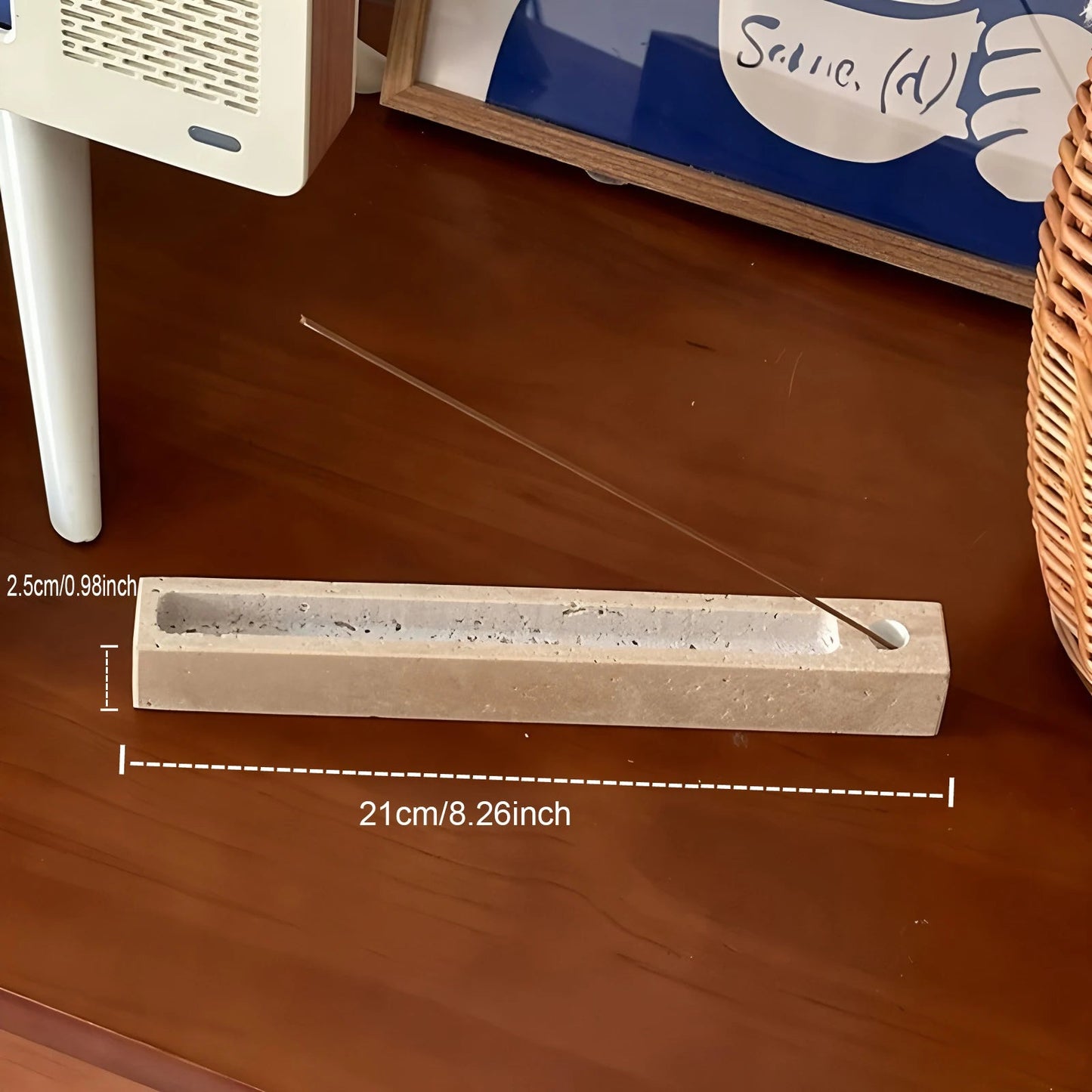 Travertin - Räuchertablett für Salbei & Palo Santo - ApolettaApoletta