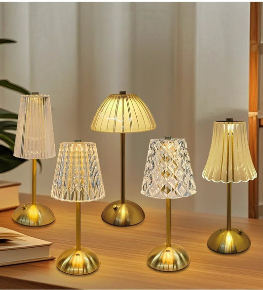 Wiederaufladbare Kristall - LED - Tischlampe - ApolettaApoletta