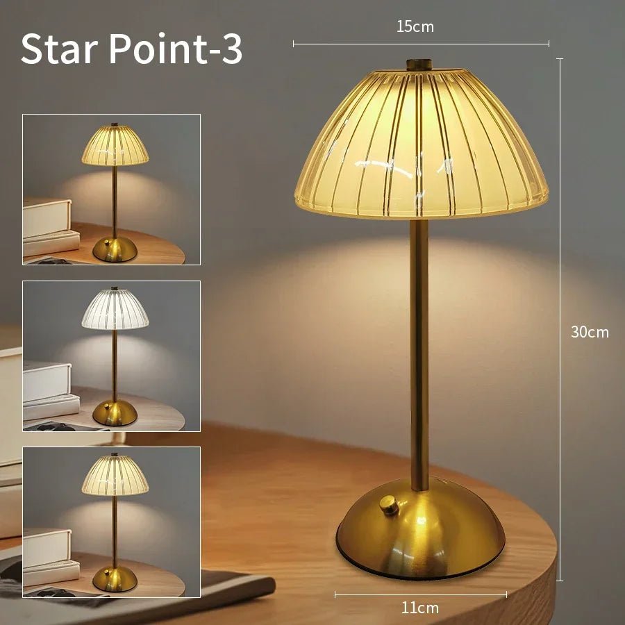 Wiederaufladbare Kristall - LED - Tischlampe - ApolettaApoletta