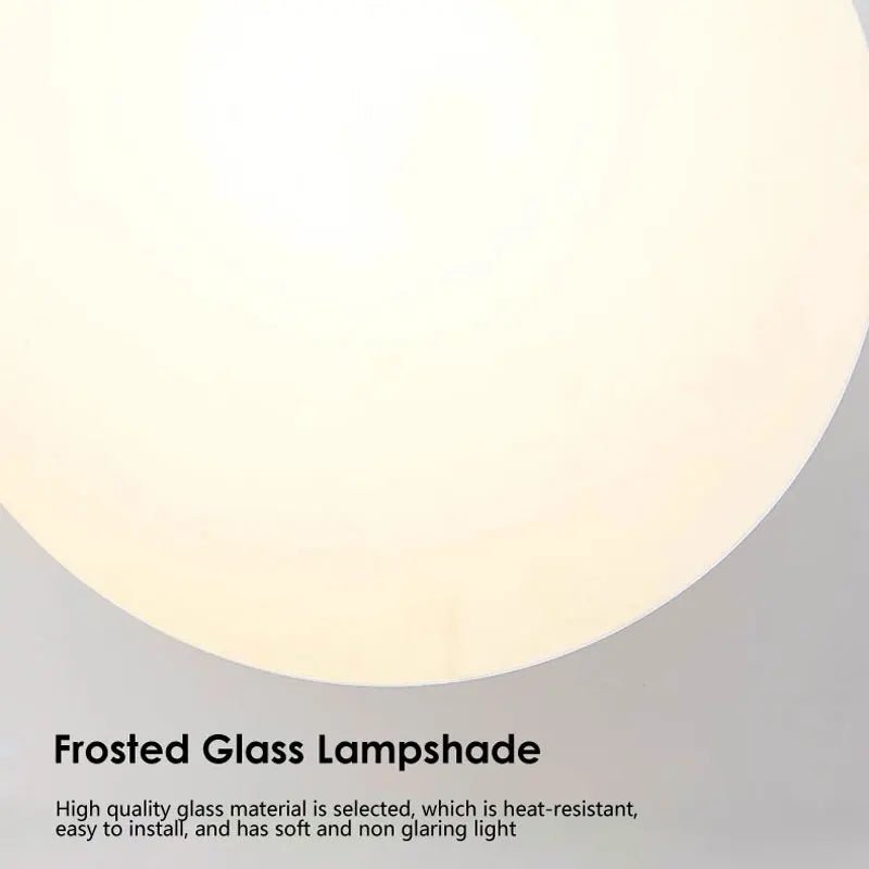 Nordische LED - Wandleuchte: Milchglas - Kugel mit G9 - Fassung für Schlaf - und Wohnzimmer - ApolettaApoletta