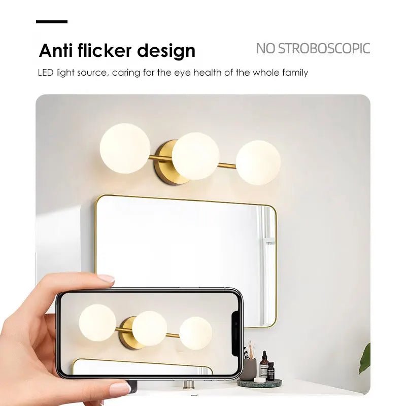 Nordische LED - Wandleuchte: Milchglas - Kugel mit G9 - Fassung für Schlaf - und Wohnzimmer - ApolettaApoletta