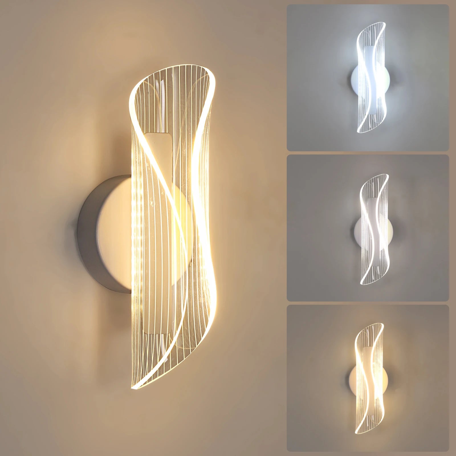 Moderne LED - Wandleuchte: Spiral - Design & 3 Farbtemperaturen für dein Schlafzimmer - ApolettaApoletta