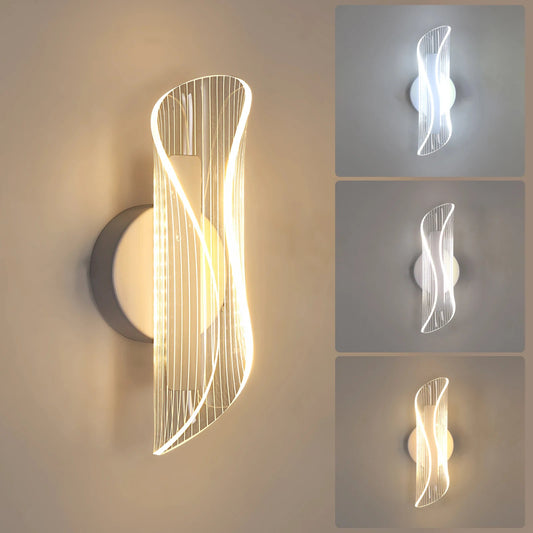 Moderne LED - Wandleuchte: Spiral - Design & 3 Farbtemperaturen für dein Schlafzimmer - ApolettaApoletta