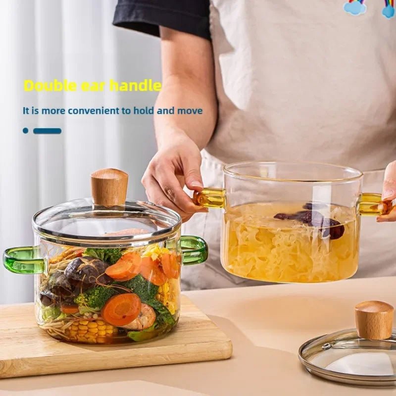 Transparenter Suppentopf aus Borosilikatglas - ApolettaApoletta