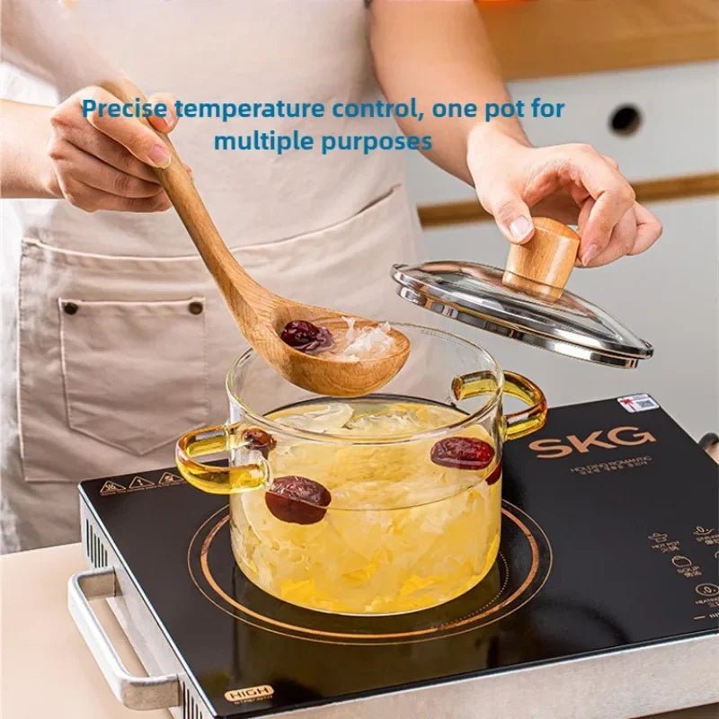 Transparenter Suppentopf aus Borosilikatglas - ApolettaApoletta