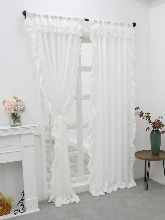 Samt - Vorhänge in Weiß: Doppelhut - Design für Wohnzimmer, Schlafzimmer - ApolettaApoletta