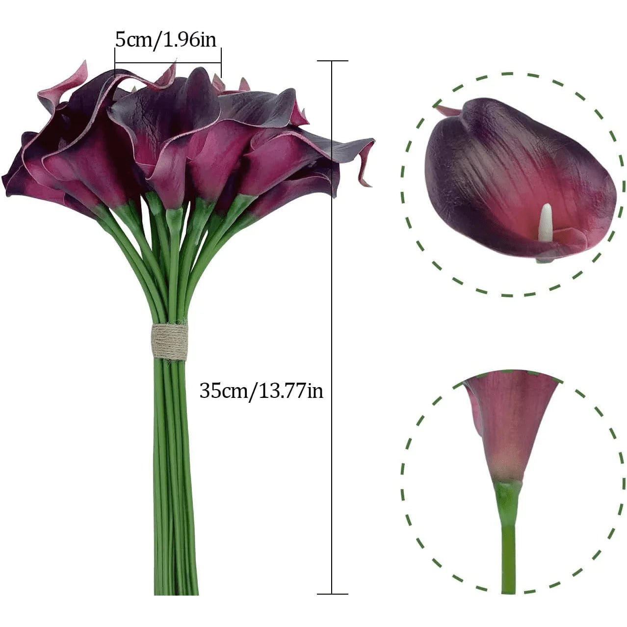 10 künstliche Calla - Lilien für Hochzeit & Deko - ApolettaApoletta