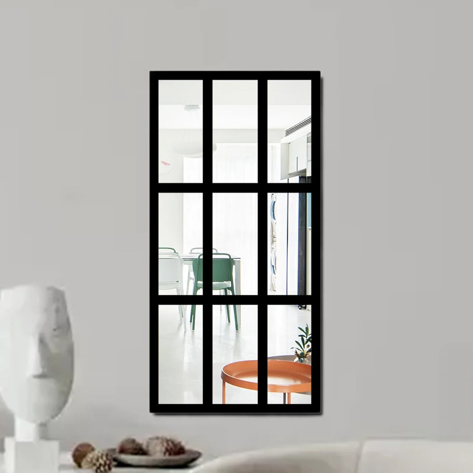 Minimalistischer Wandspiegel: Fenster - Imitation für Wohnzimmer, Bad - ApolettaApoletta