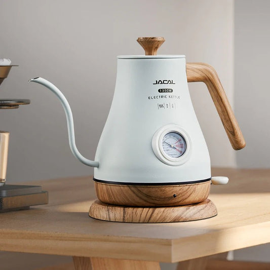 Retro Schwanenhals - Wasserkocher: 1,0 L Kaffeekanne mit Thermometer - ApolettaApoletta
