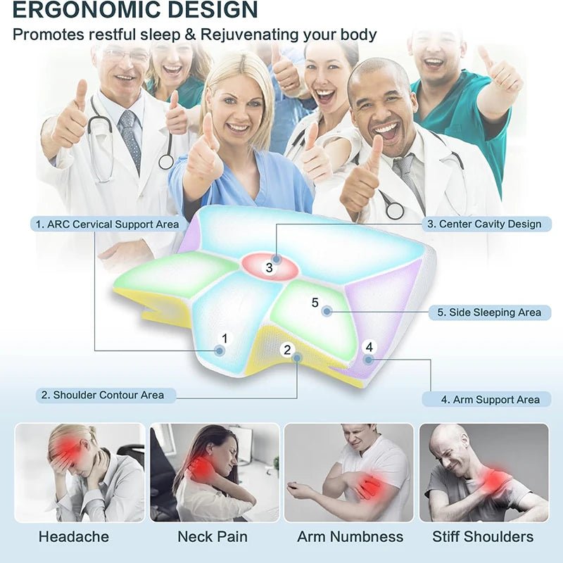 2 - in - 1 Orthopädisches Nackenkissen aus Memory - Schaum - ApolettaApoletta