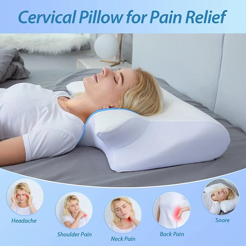 2 - in - 1 Orthopädisches Nackenkissen aus Memory - Schaum - ApolettaApoletta