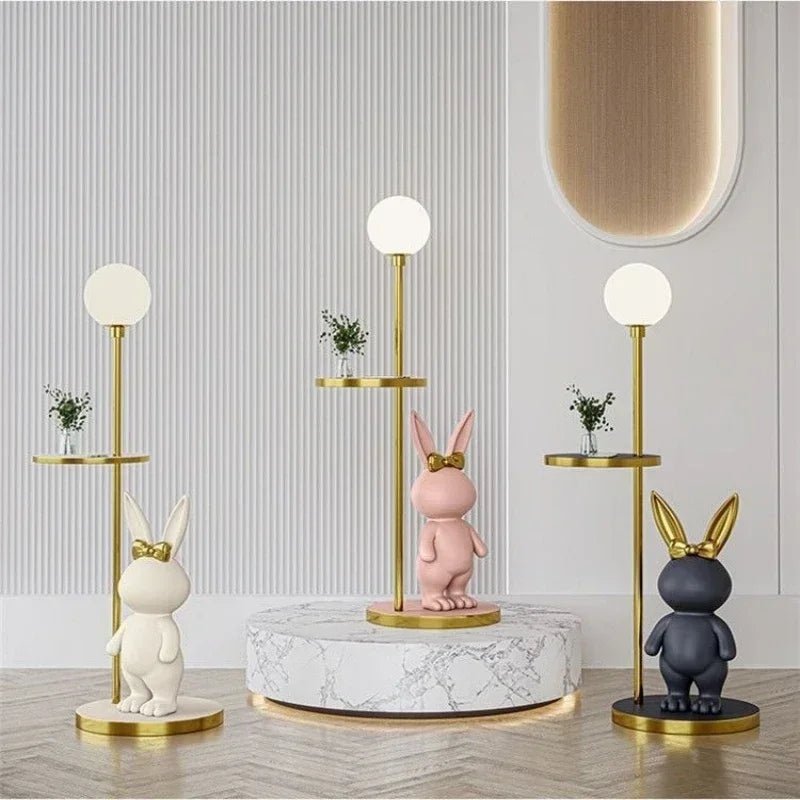 Kreative Stehlampe „Milchbonbon - Kaninchen“: LED - Leuchte für Mädchen - und Kinderzimmer - ApolettaApoletta