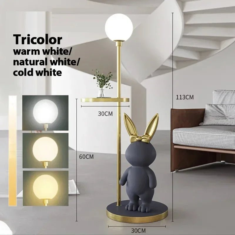Kreative Stehlampe „Milchbonbon - Kaninchen“: LED - Leuchte für Mädchen - und Kinderzimmer - ApolettaApoletta