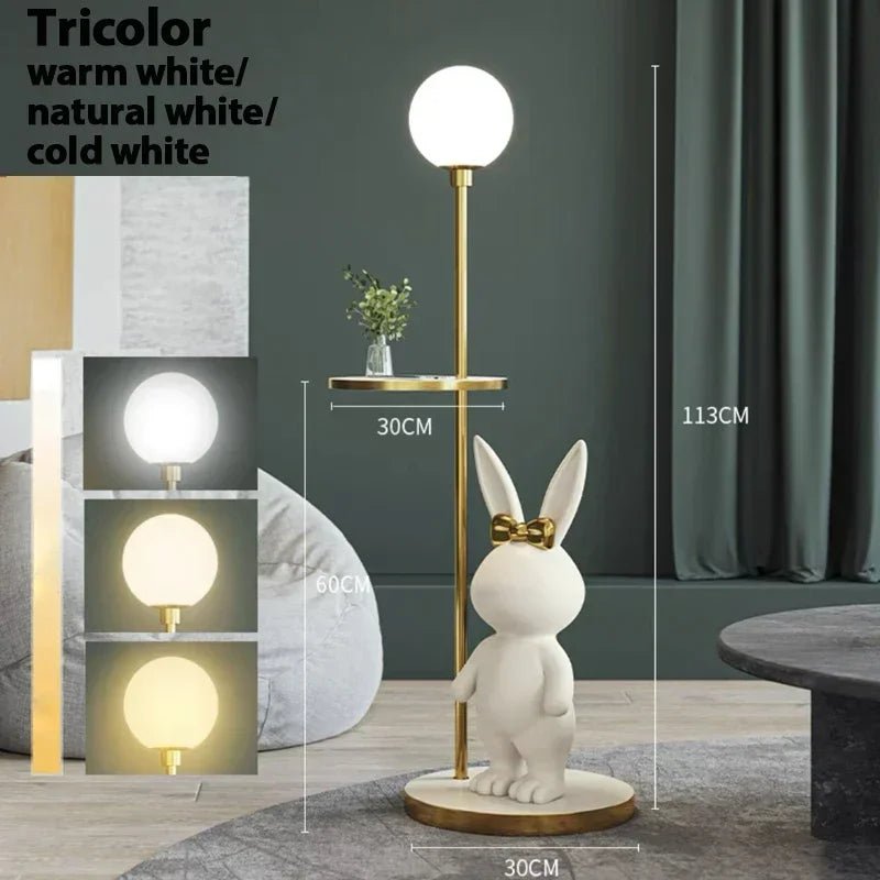 Kreative Stehlampe „Milchbonbon - Kaninchen“: LED - Leuchte für Mädchen - und Kinderzimmer - ApolettaApoletta