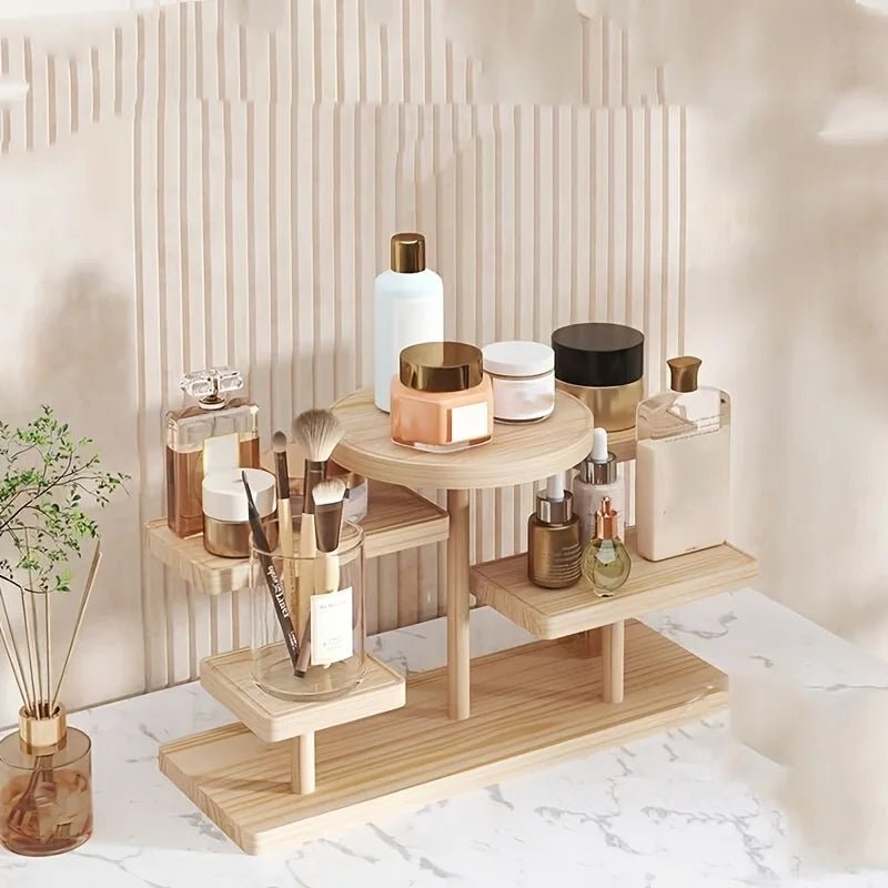 Holzständer: 5 - stufiger Organizer für Schmuck & Heimdekoration - ApolettaApoletta