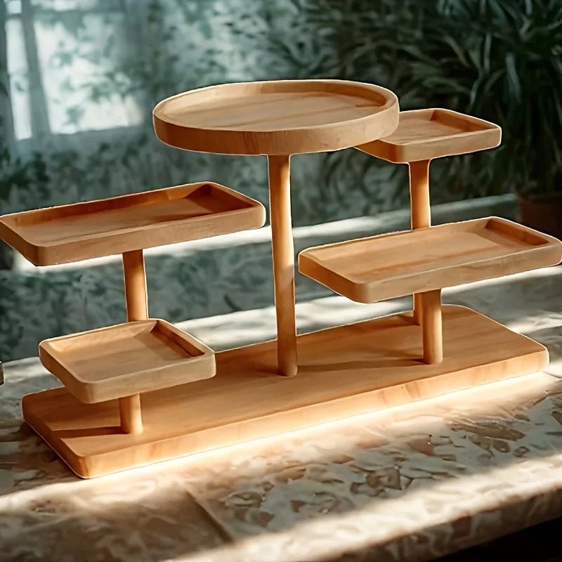 Holzständer: 5 - stufiger Organizer für Schmuck & Heimdekoration - ApolettaApoletta