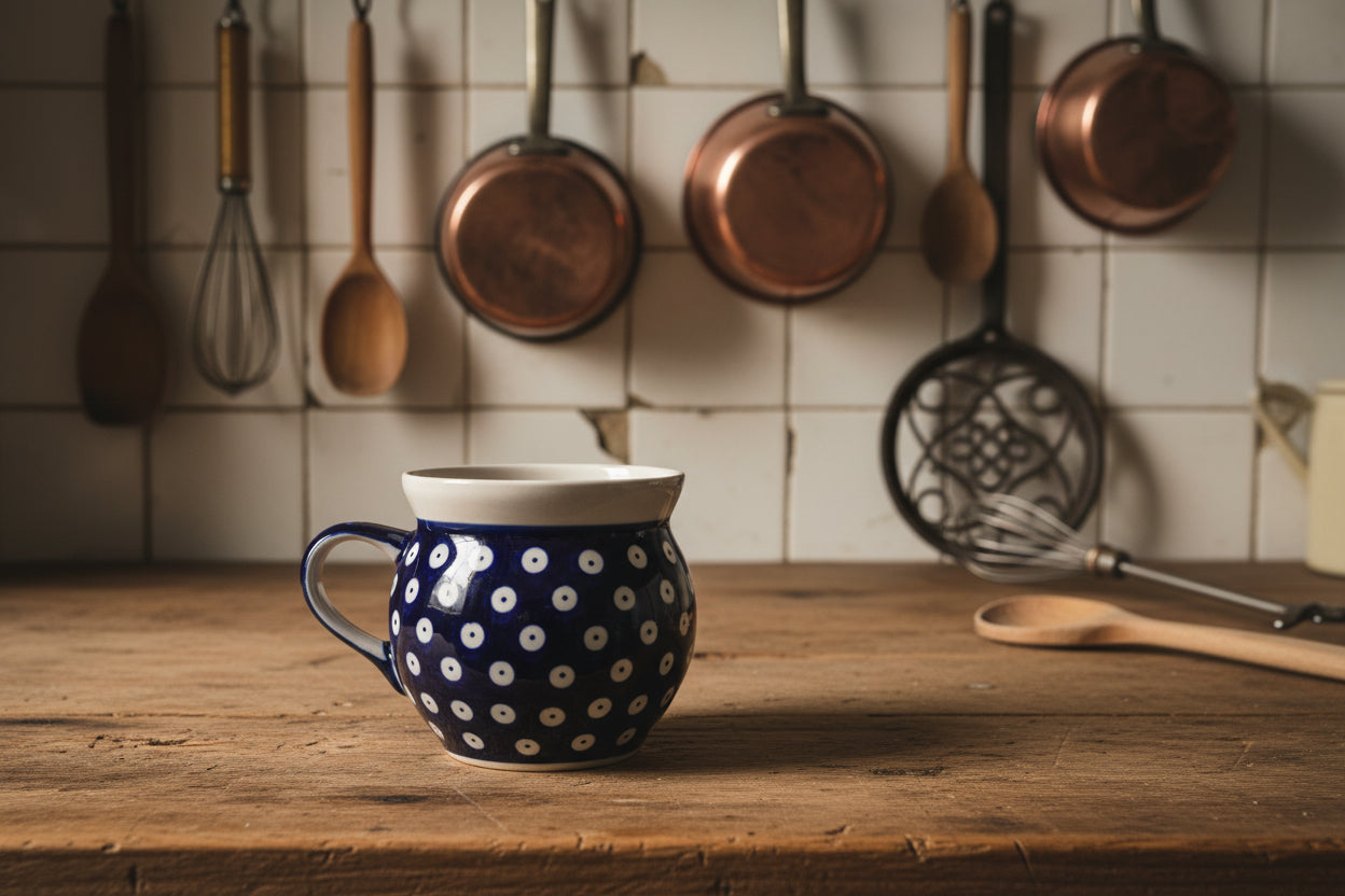 Bunzlauer Keramik Tasse "Glocke" (Bell) - 400 ml - Ø 10 cm - 529-C - Handarbeit