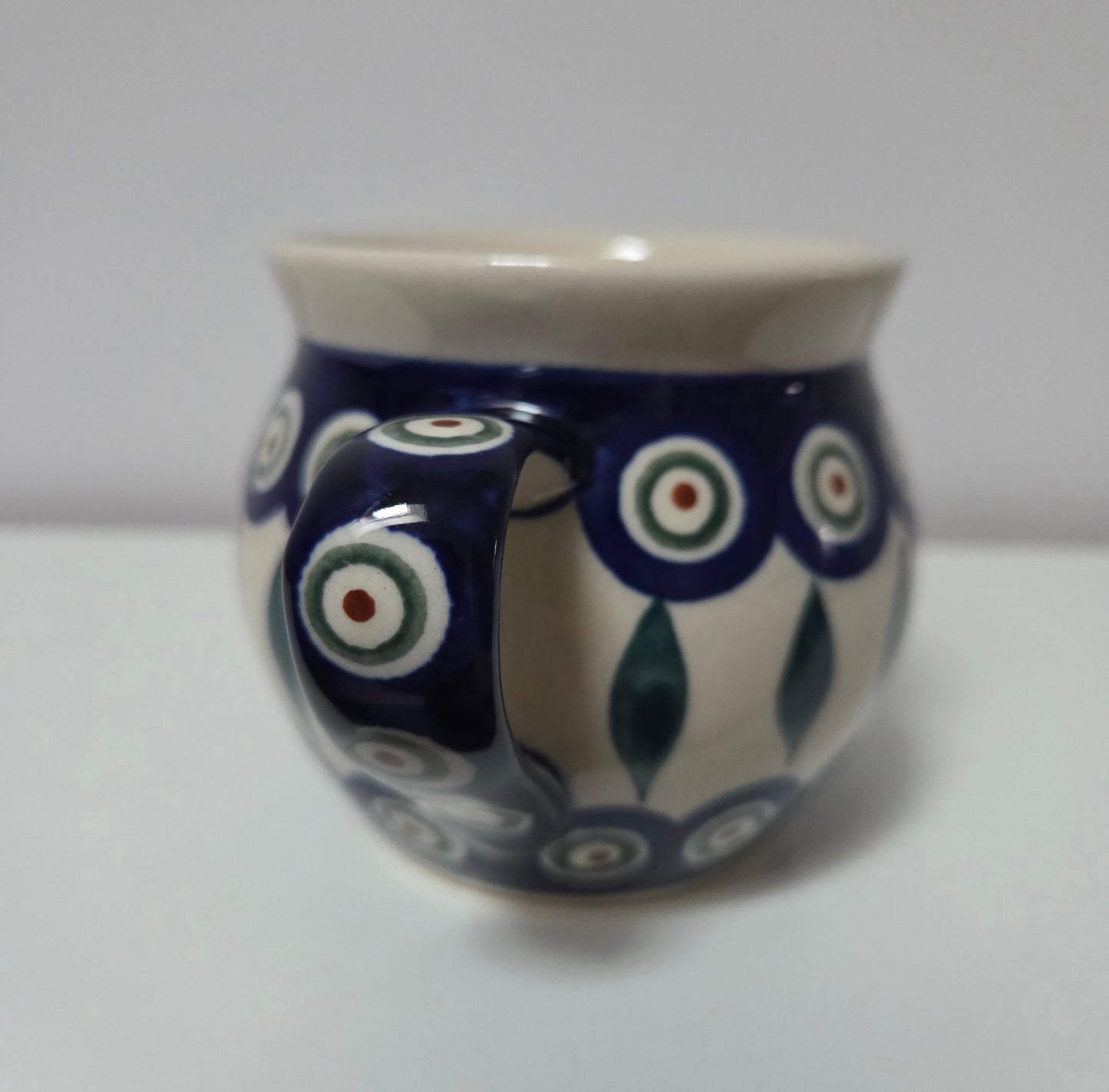 Bunzlauer Keramik Kugelbecher / Böhmische Tasse - 250 ml - 174-C - Handarbeit