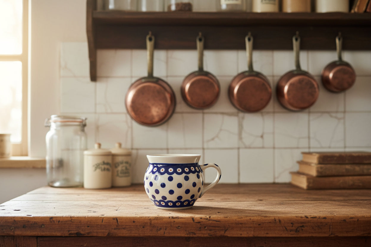 Bunzlauer Keramik Tasse "Glocke" (Bell) - 400 ml - Ø 10 cm - 104-C - Handarbeit