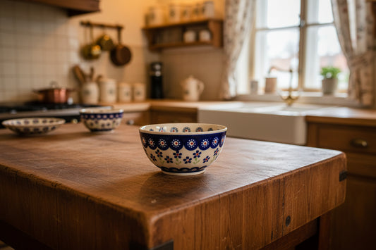 Bunzlauer Keramik Schale / Müslischale - 500 ml - Ø 14 cm - 3. WAHL (Mängel) Handarbeit