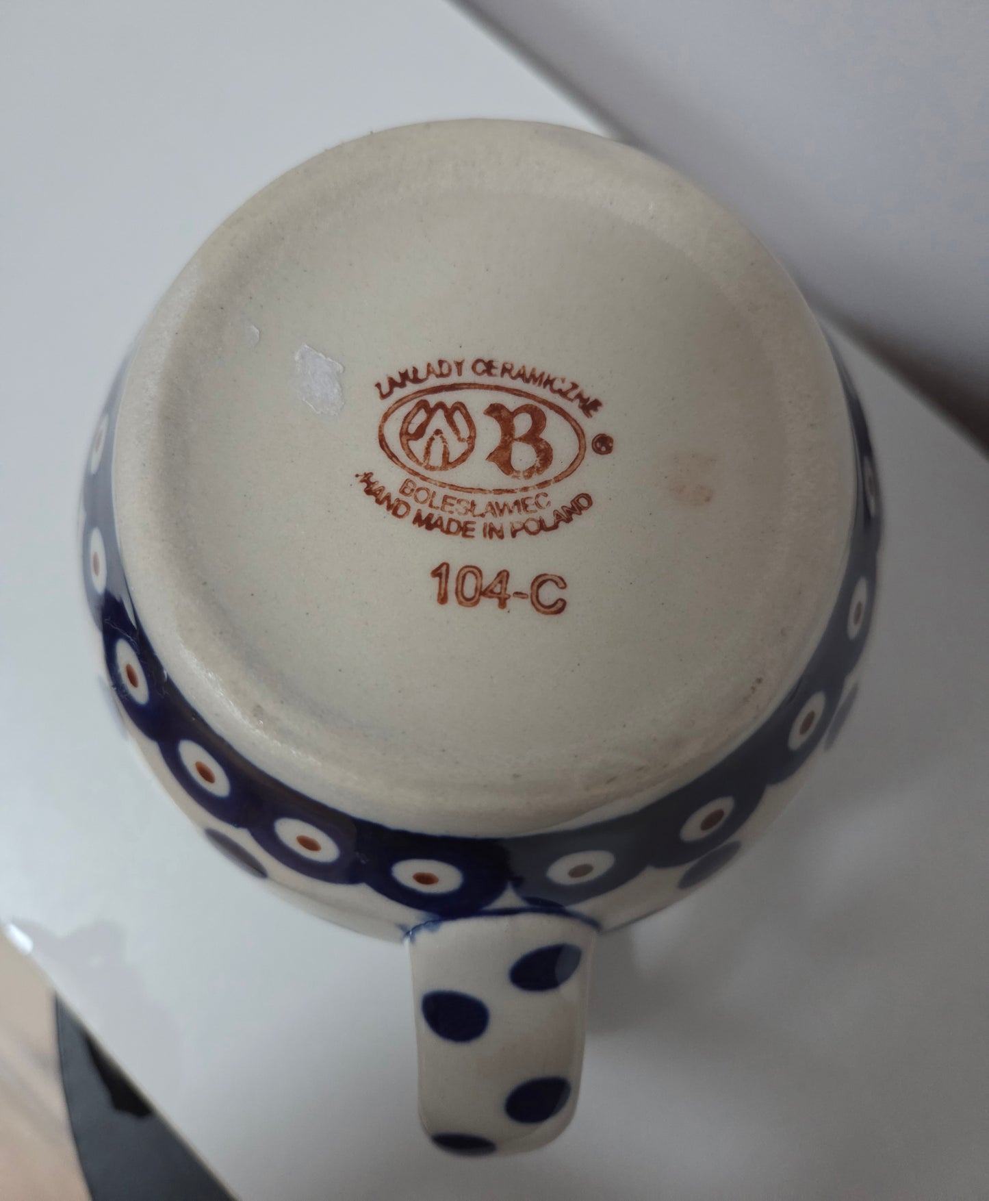 Bunzlauer Keramik Tasse "Glocke" (Bell) - 400 ml - Ø 10 cm - 104-C - Handarbeit